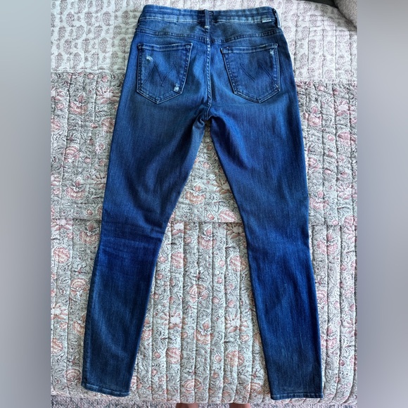 MOTHER The Pixie Skinny Button Fly Denim Jeans in Echoes Size 28 - Picture 7 of 8